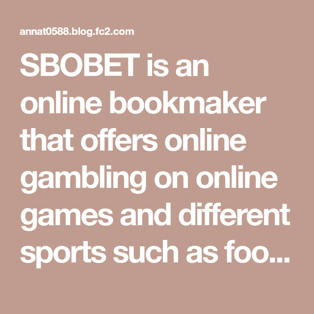 gambling sbobet